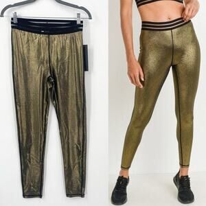 Mono B Gold‎ Foil Shimmer Leggings Size Medium NWT